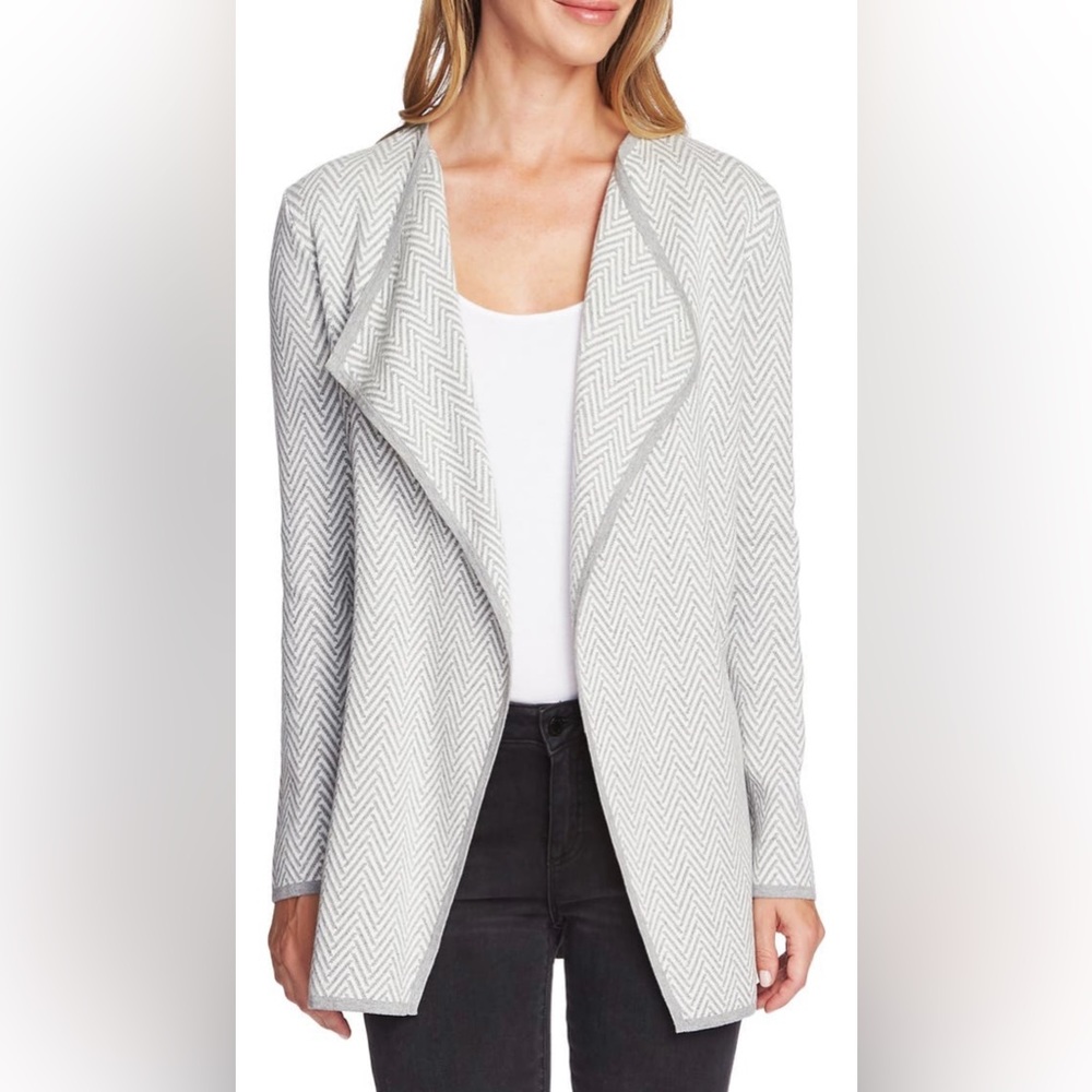 Vince Camuto Herringbone Cardigan Size L
